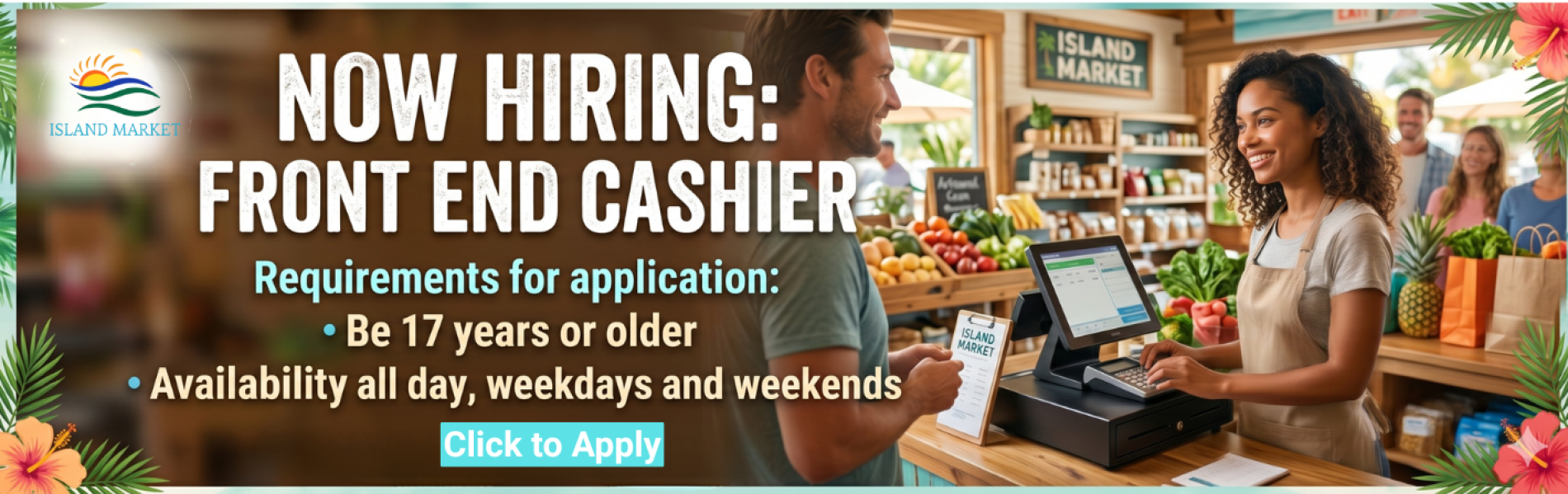 Now Hiring Front End Cashier
